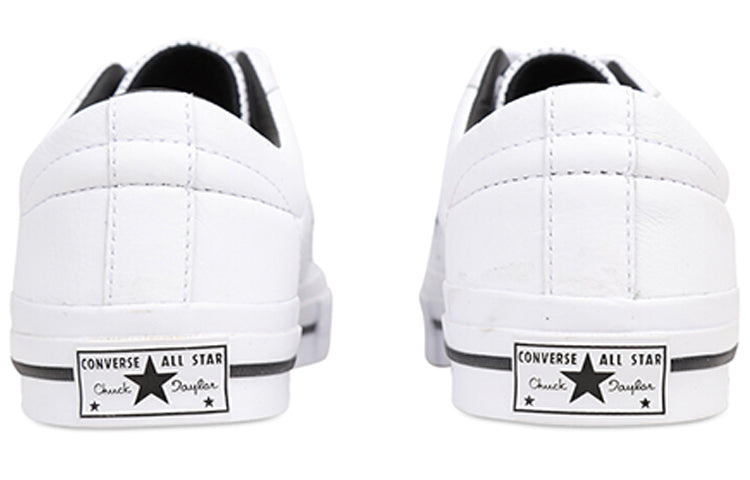 Converse One Star Perforated Leather Low Top 'White Black' 158464C