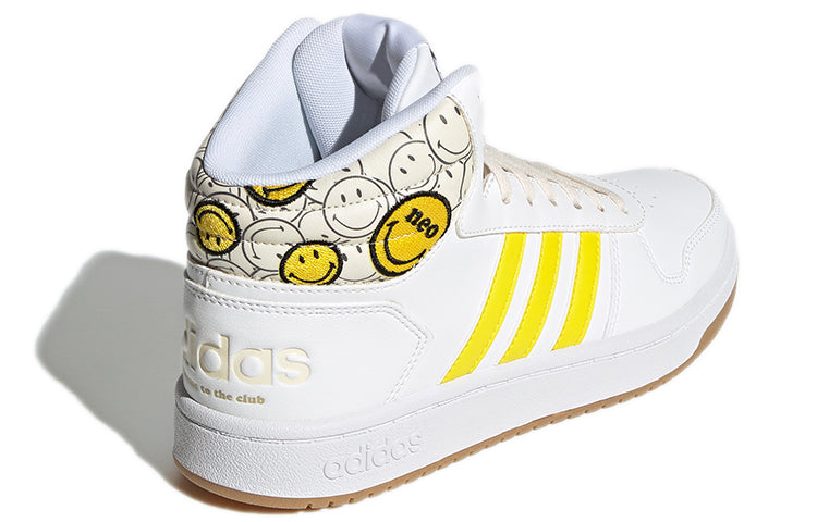 (WMNS) adidas Hoops 2.0 Mid Shoes 'White Solar Yellow' GY7617