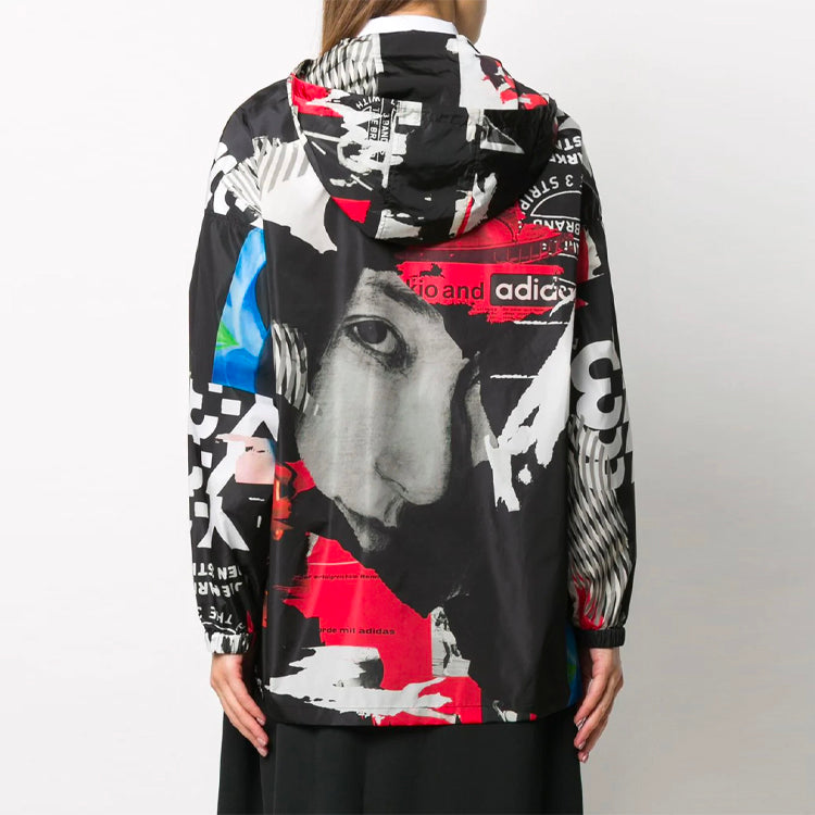 (WMNS) Y-3 Pattern Human Face Printing Hooded Jacket Colorblock GK4405
