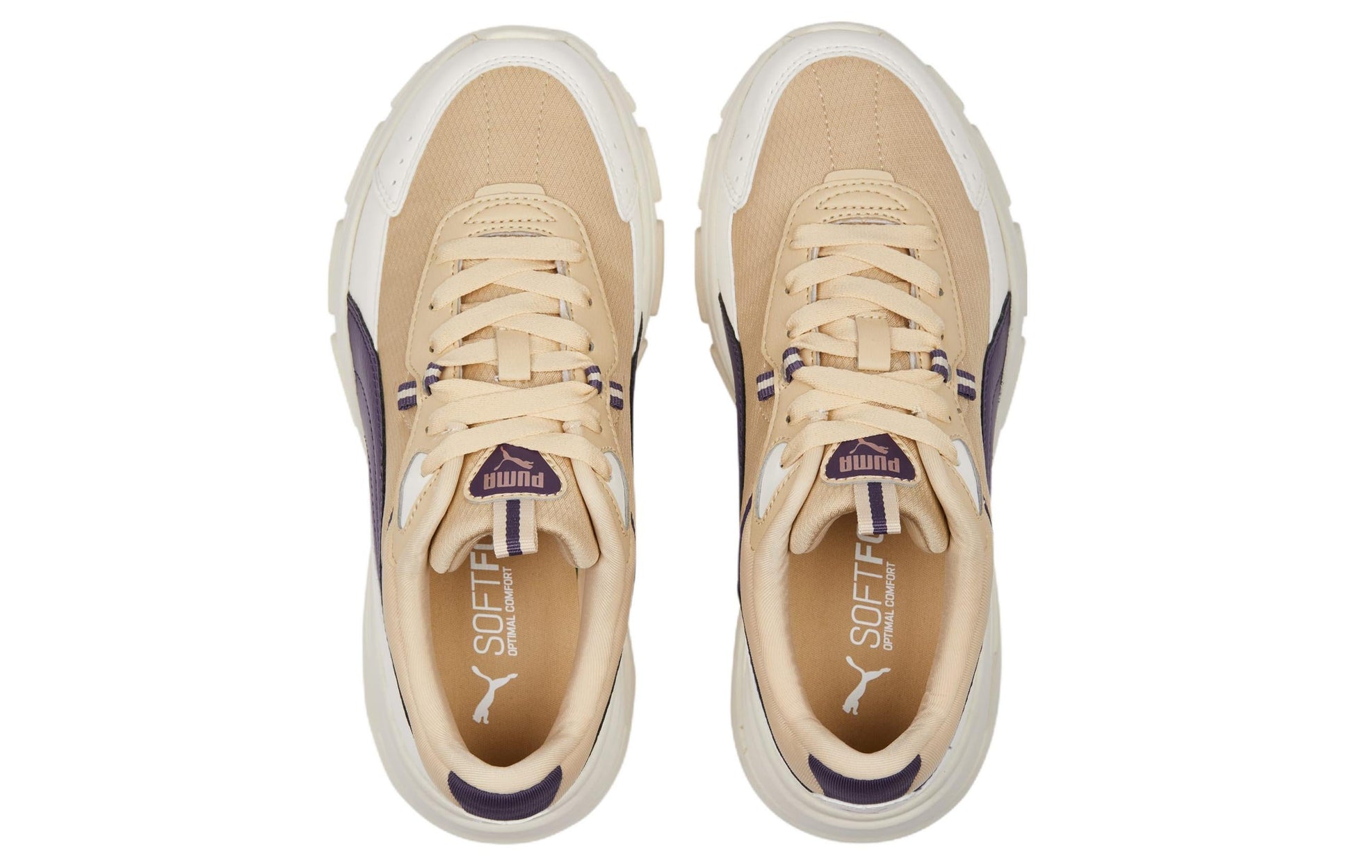 (WMNS) PUMA Cassia Via 'White Tan Purple' 389223-05