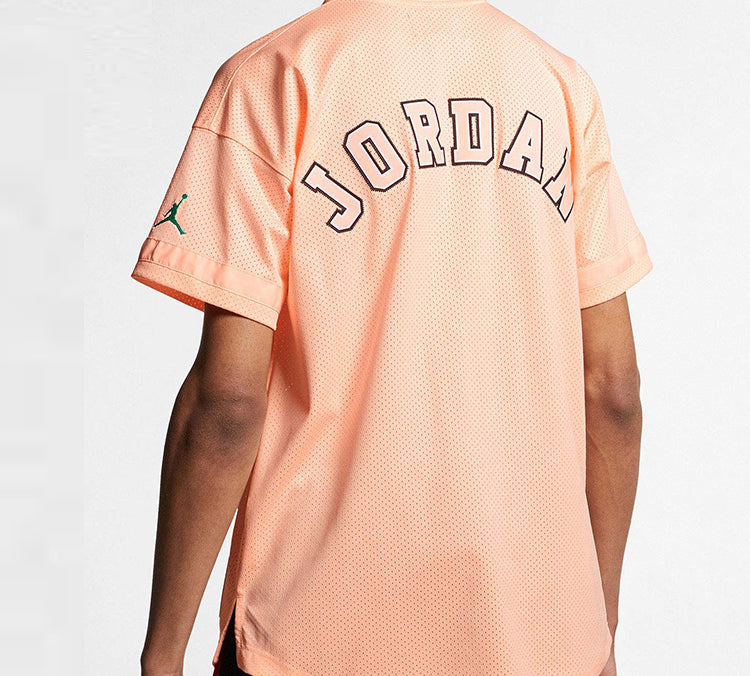 Men's Air Jordan 23 Flight Mesh Jersey T-Shirt Pale Pinkish Gray AO2827-814