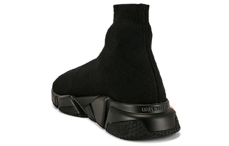 Balenciaga Speed 2.0 Sneakers 'Black Knit with Red Graffiti and Black Sole Unit' 645334W2DBY1016