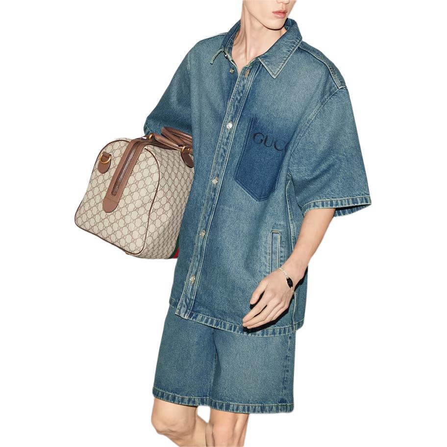 Gucci GUCCI Print Denim Shirt 'Blue' 785759-XDCZI-4597