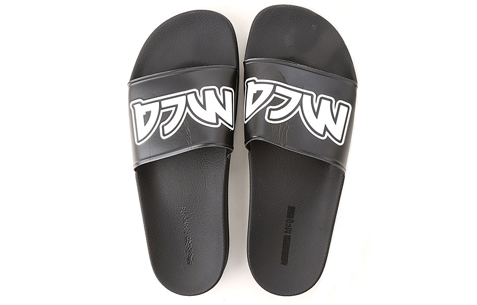 Alexander McQueen Logo Sandals Black/White 547040-R2587-1006