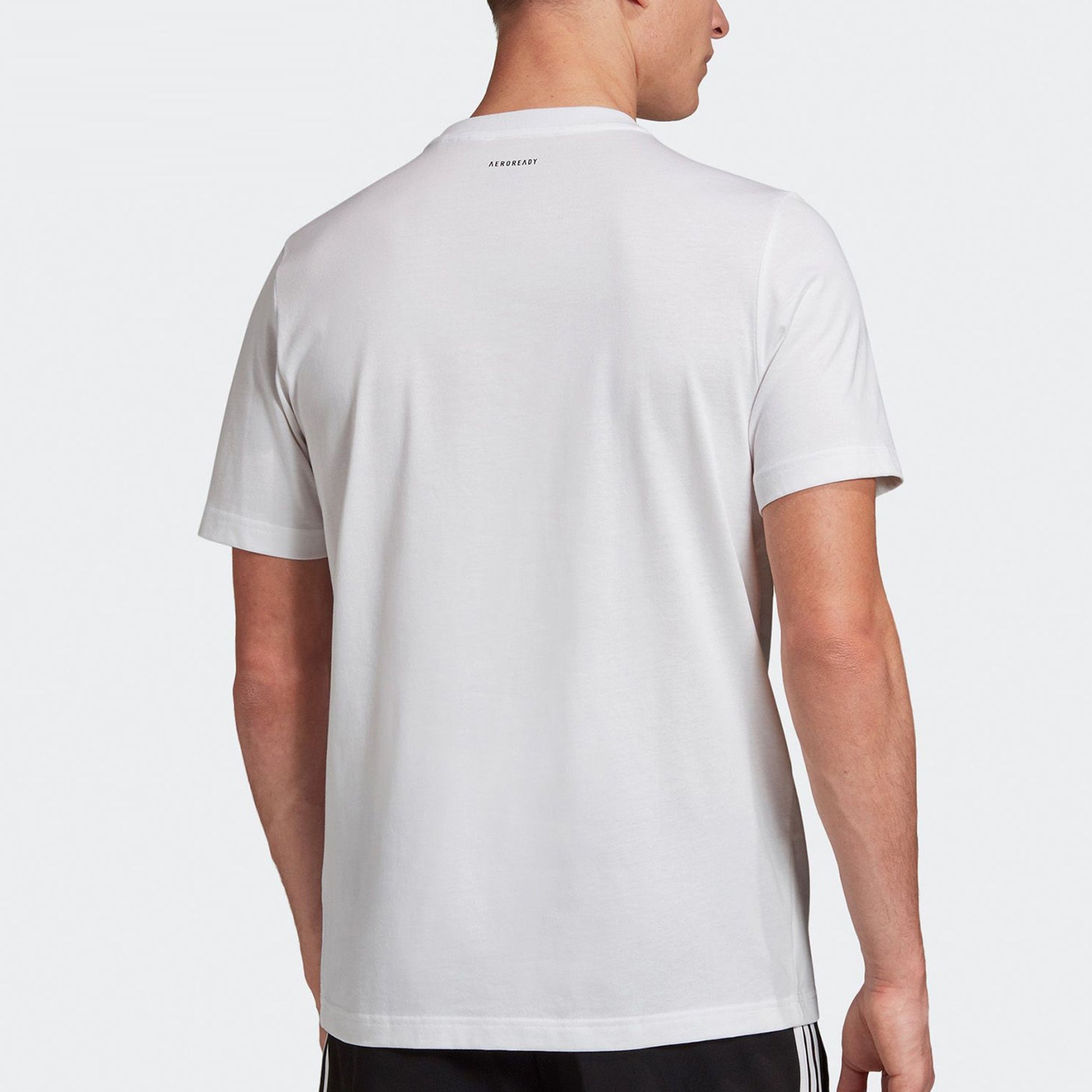 adidas Colorblock Logo Printing Sports Round Neck Short Sleeve White GD5912