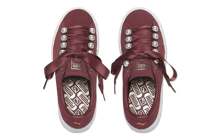 (WMNS) PUMA Suede Platform Bling 'Red' 366688-03