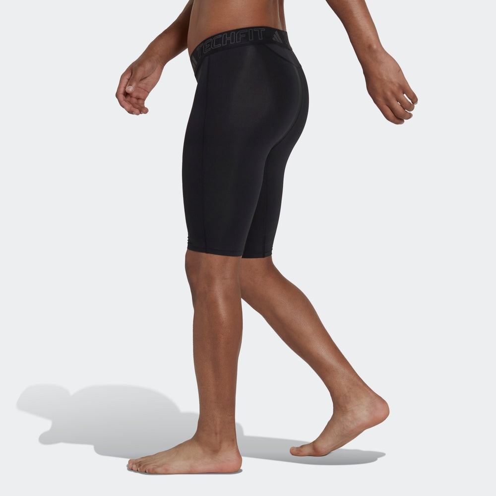 adidas Sports Gym Solid Color Logo Tight Shorts Black HJ9921