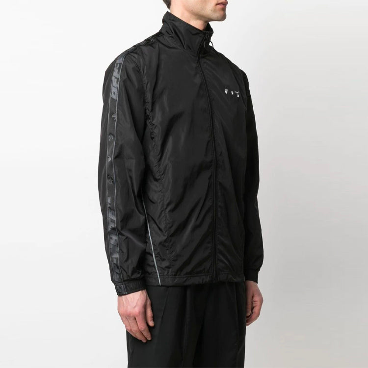 Off-White SS21 Logo Thin and light Jacket Version Black OMBD022S21FAB0011001