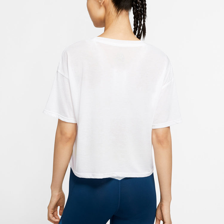 (WMNS) Nike Pro Li Na Series Short Sleeve Training Tops White CZ8661-100