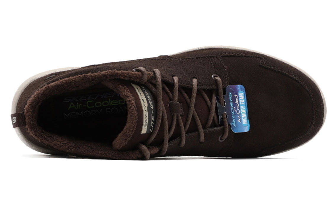 Skechers Burst Fleece Lined Stay Warm Sports Shoe Brown 666017-CHOC
