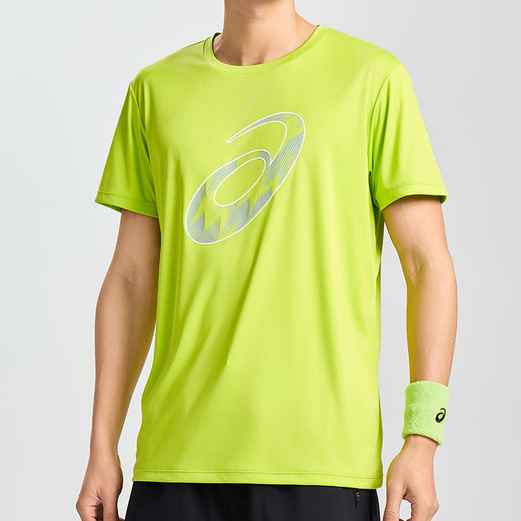 ASICS Short Sleeve Running Top 'Lime Zest' 2011D076-300