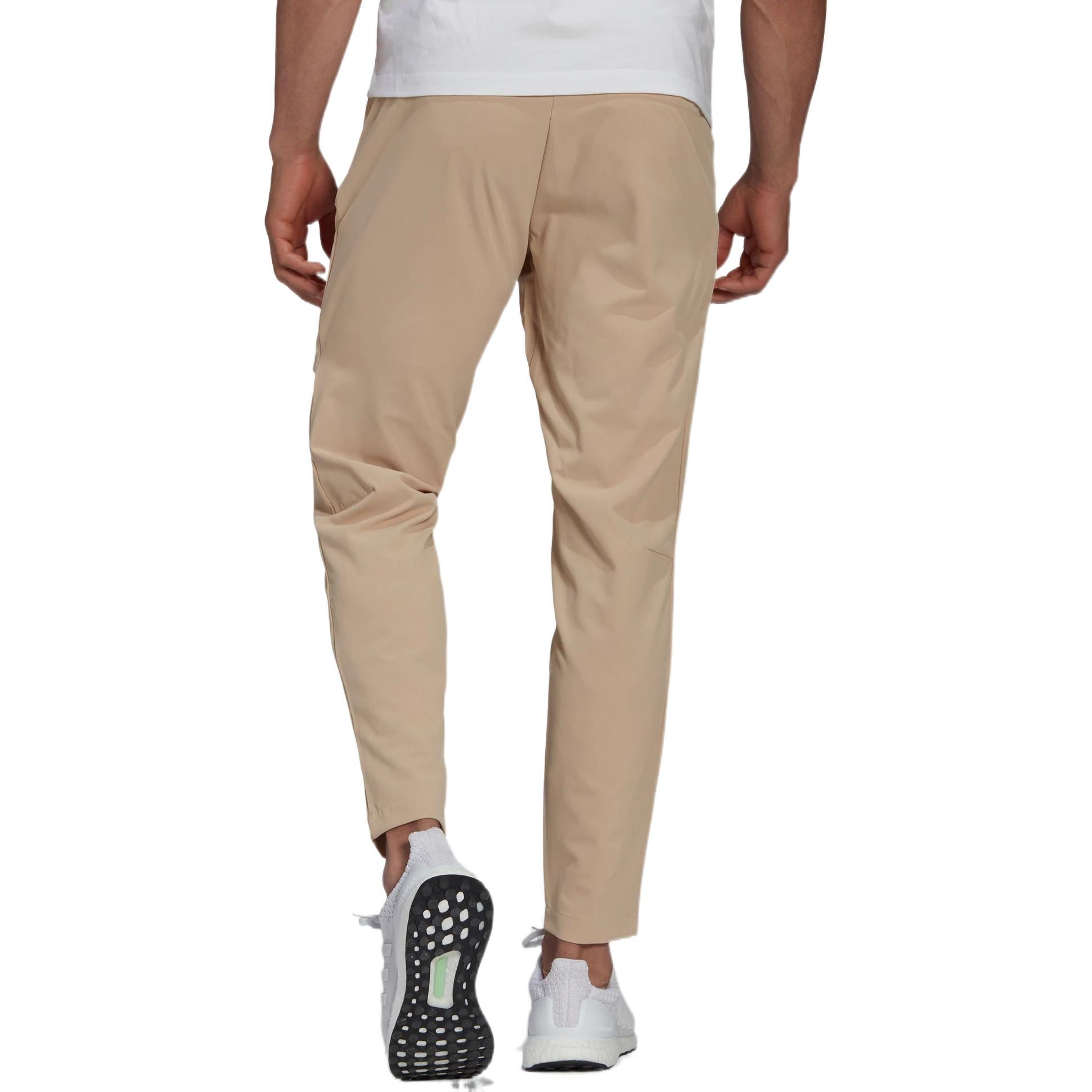 Men's adidas 4cmte Pant Solid Color Logo Printing Straight Slim Fit Sports Pants/Trousers/Joggers Light Brown HK4494