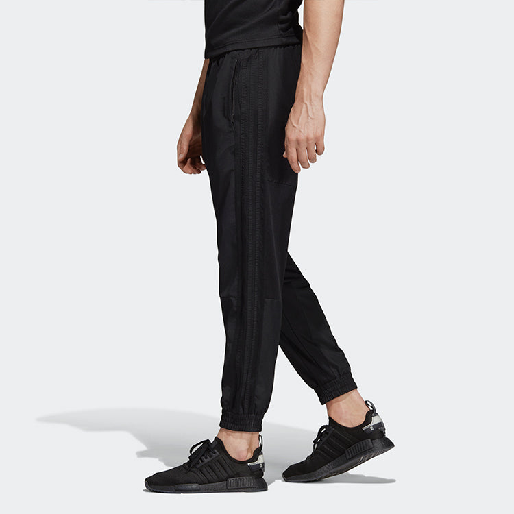 adidas originals Trackpants Solid Color Casual Bundle Feet Sports Long Pants Black DV2003