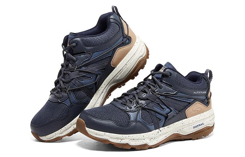 (WMNS) Skechers GO RUN Trail Altitude 'Navy Blue Brown' 128212-NVTN
