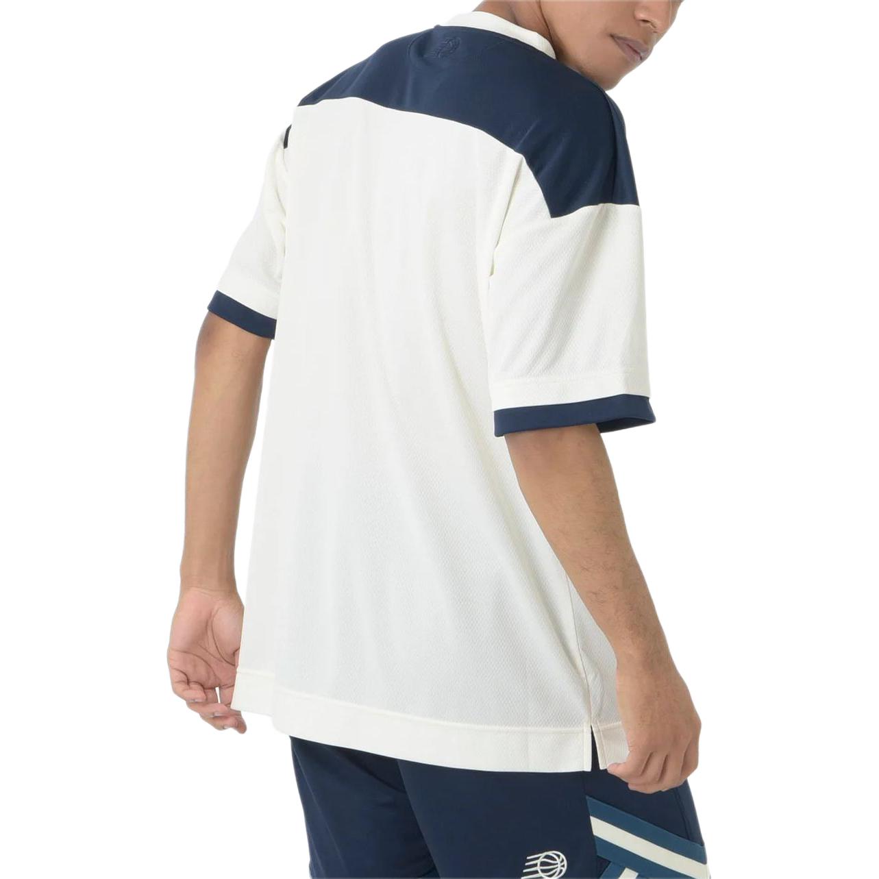 New Balance Linear Logo Honeycomb Mesh T-shirt Asia Sizing 'Sea Salt' AMT45072-SST