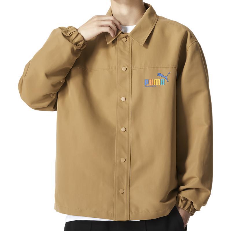 PUMA Graphic Coach Jacket 'Brown' 673601-63
