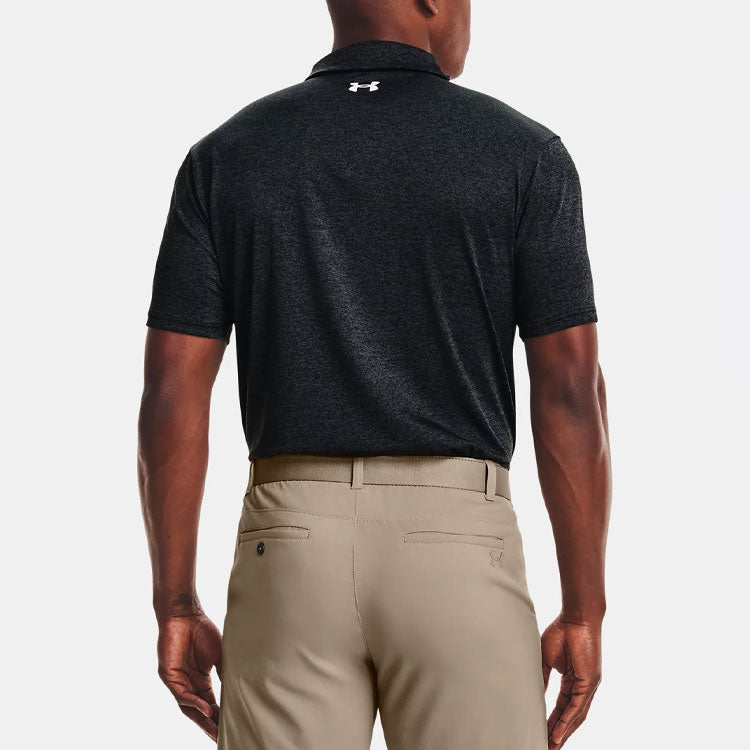 Men's Under Armour Logo Printing Athleisure Casual Sports Polo Shirt Black 1327037-029