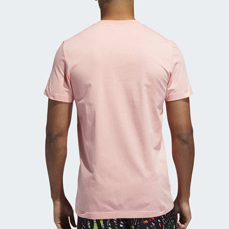adidas Basketball Sports Short Sleeve Pink Red FT8835
