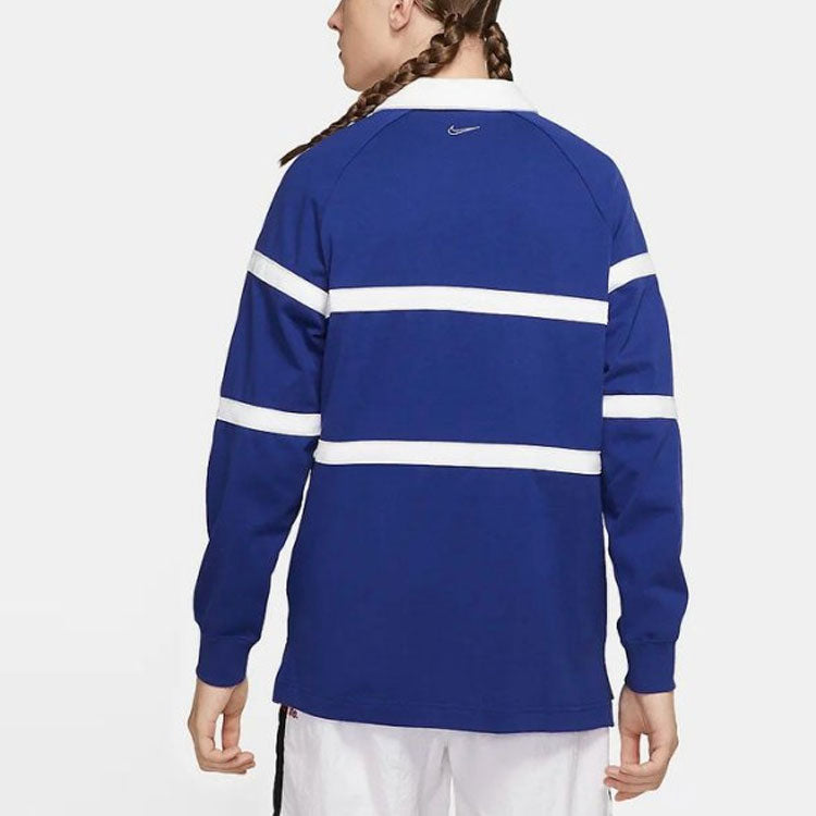 Nike As Sportswear Swoosh Rugby Polo 'Blue' CV0170-455