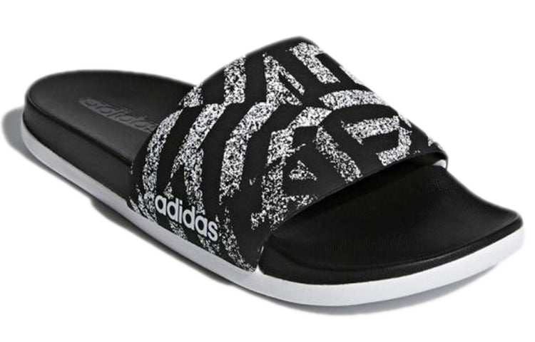 (WMNS) adidas Adilette CloudFoam Plus Graphic Slides 'Core Black' CG2820
