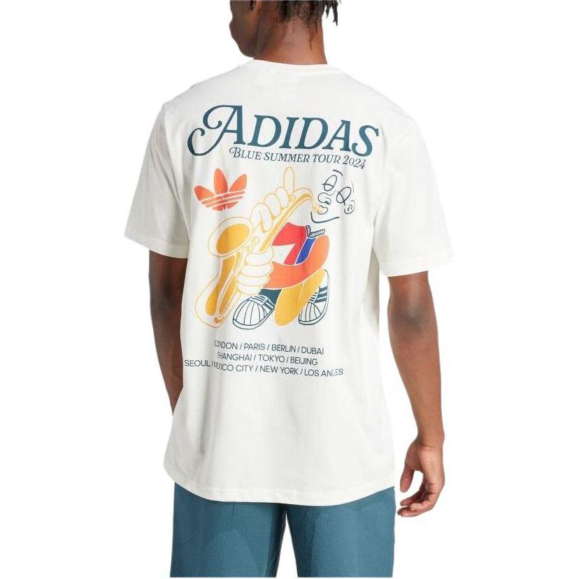 adidas Graphic Fire Trefoil T-shirt Asia Sizing 'Beige' IS2937