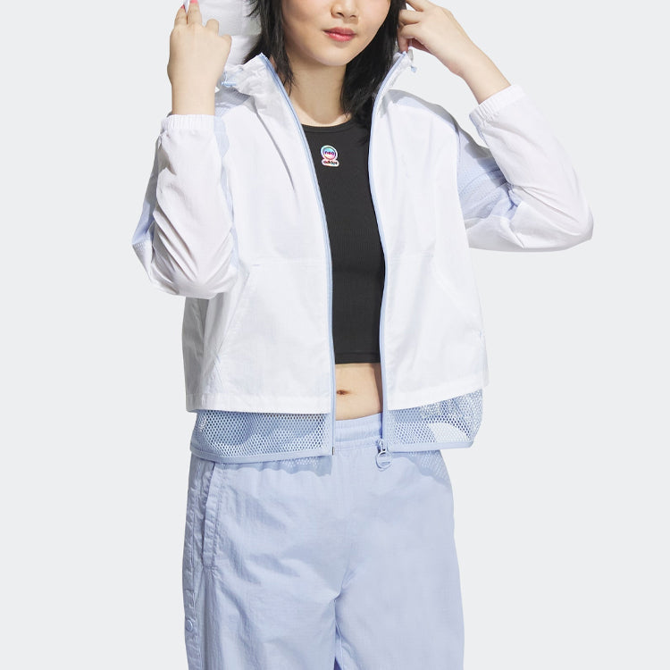 (WMNS) adidas Neo Vbe Windbreaker Jackets 'White Purple' IA6723