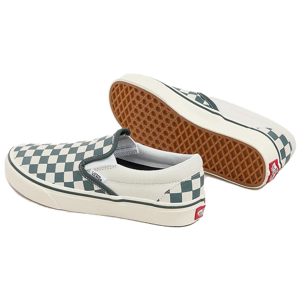 Vans Classic Slip-On Checkerboard Shoes 'Green White' VN000BVZBGN