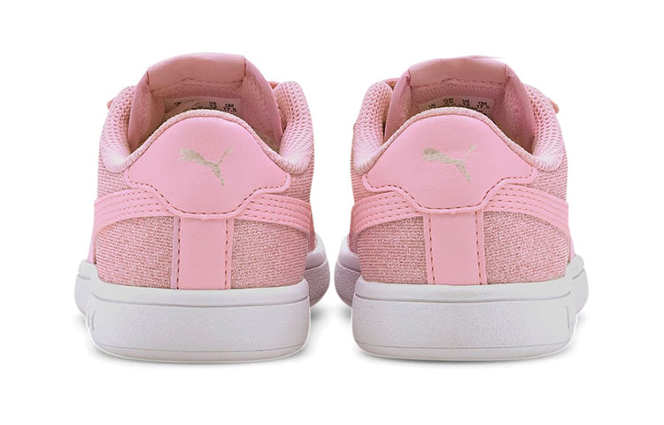 (PS) PUMA Smash V2 Glitz Glam Running Shoes Pink/White 367378-19