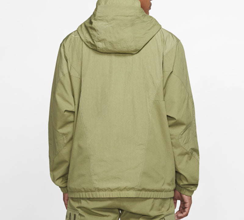 Men's Air Jordan Sport DNA Half Zipper Woven Dark Green Jacket CD5729-370