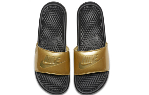 (WMNS) Nike Benassi Slides 'Metallic Gold' 618919-022