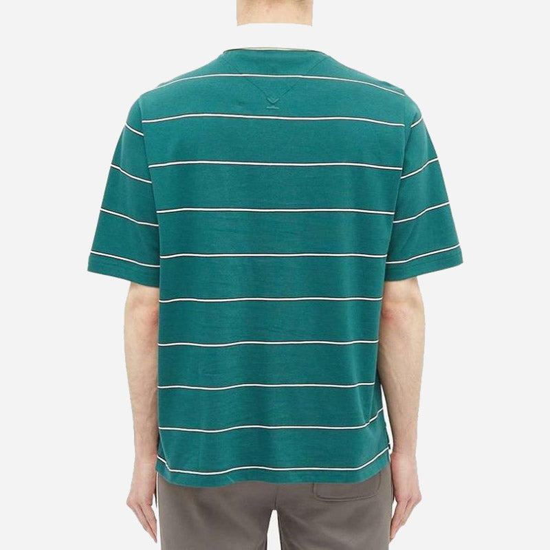 Men's KENZO SS21 Small Tiger Head Loose Short Sleeve Polo Shirt Green FA65PO5074SO-73