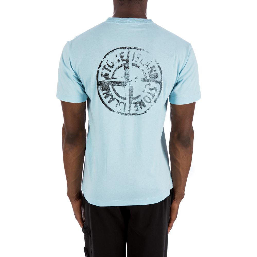 STONE ISLAND Plain Logo T-Shirt 'Light Blue' 79152NS82-V0041