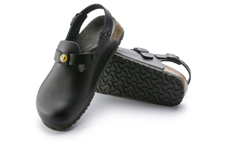 Birkenstock Tokio ESD Natural Leather Sandals 'Black' 0061400