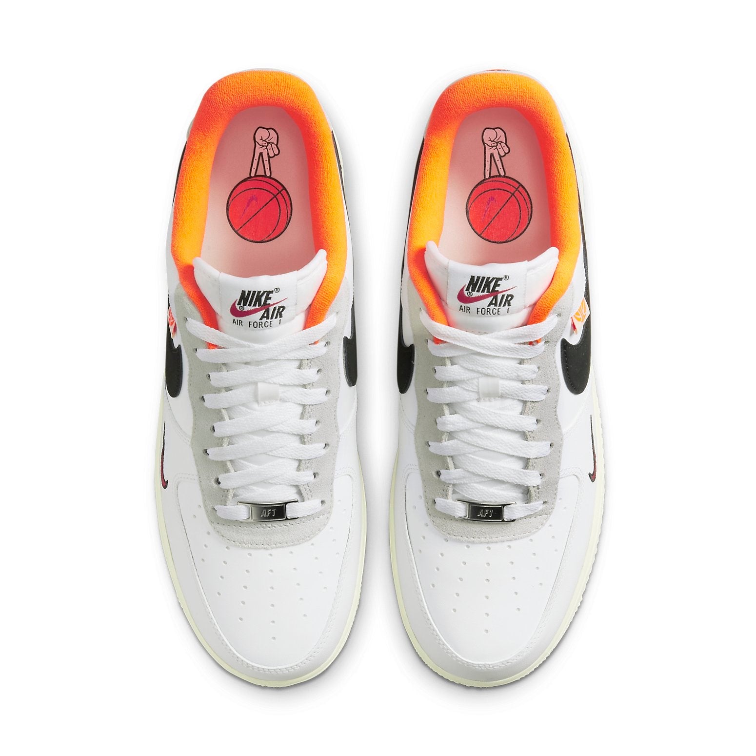 Nike Air Force 1 '07 LV8 'Hoops Pack - White Total Orange' DX3357-100