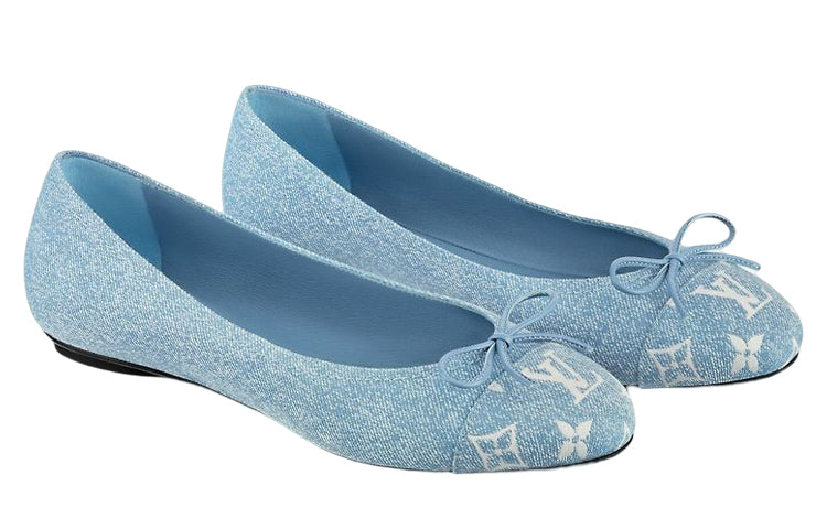 (WMNS) LOUIS VUITTON Pool Pillow Ballet Shoes 'Blue with Tip Monogram' 1AB1LD