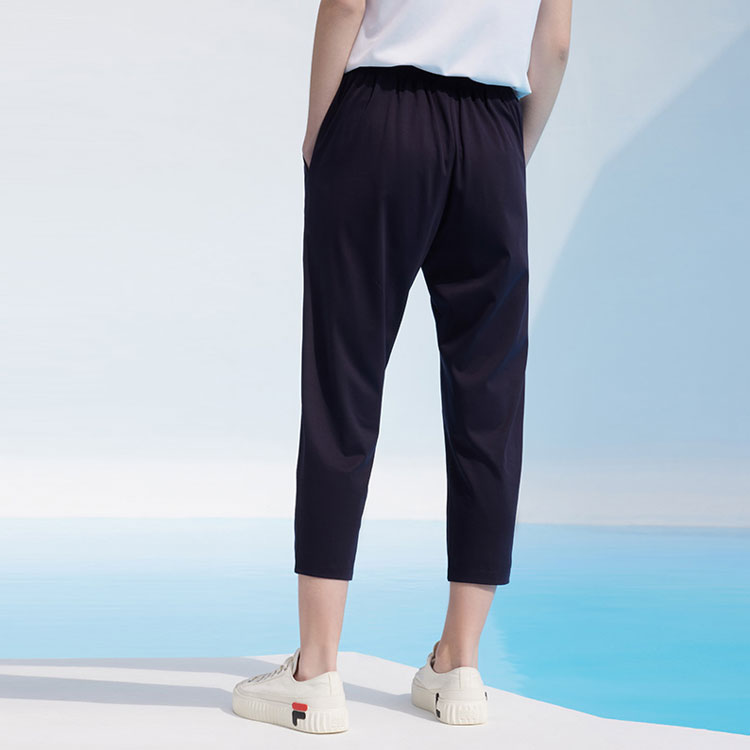 (WMNS) FILA Straight Leg Casual Knit Cropped Pants Blue F11W122609F-NV