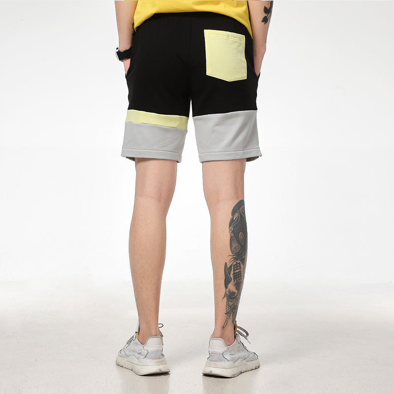 PUMA Solid Basic Shorts 'Black Grey Yellow' 531304-01
