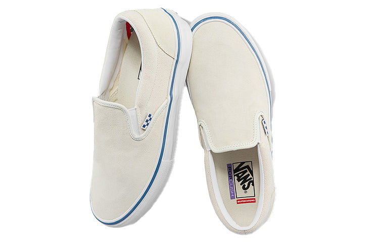 Vans Slip-on Casual Low Tops Skateboarding Shoes Unisex White VN0A5FCAACV