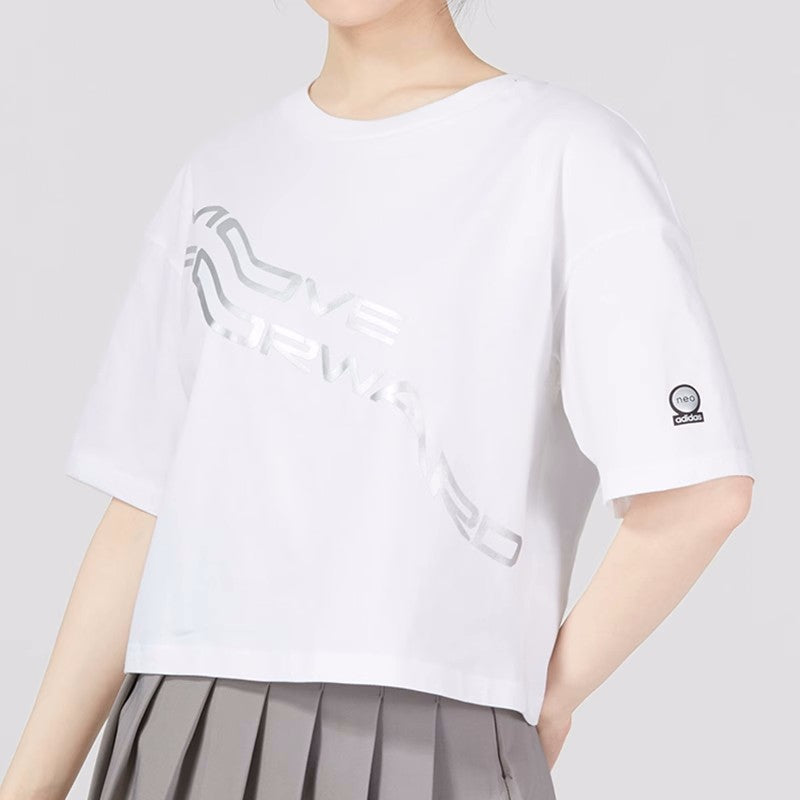 (WMNS) adidas Neo Logo T-Shirts 'White' IA6757