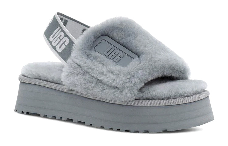 (WMNS) UGG Disco Slide Cozy Thick Sole Casual Slipper Gray 1112258-AFG