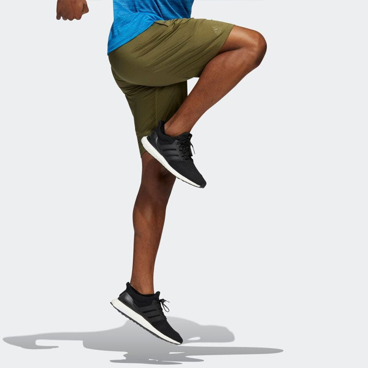 adidas Solid Color Breathable Straight Logo Shorts Green HE6795