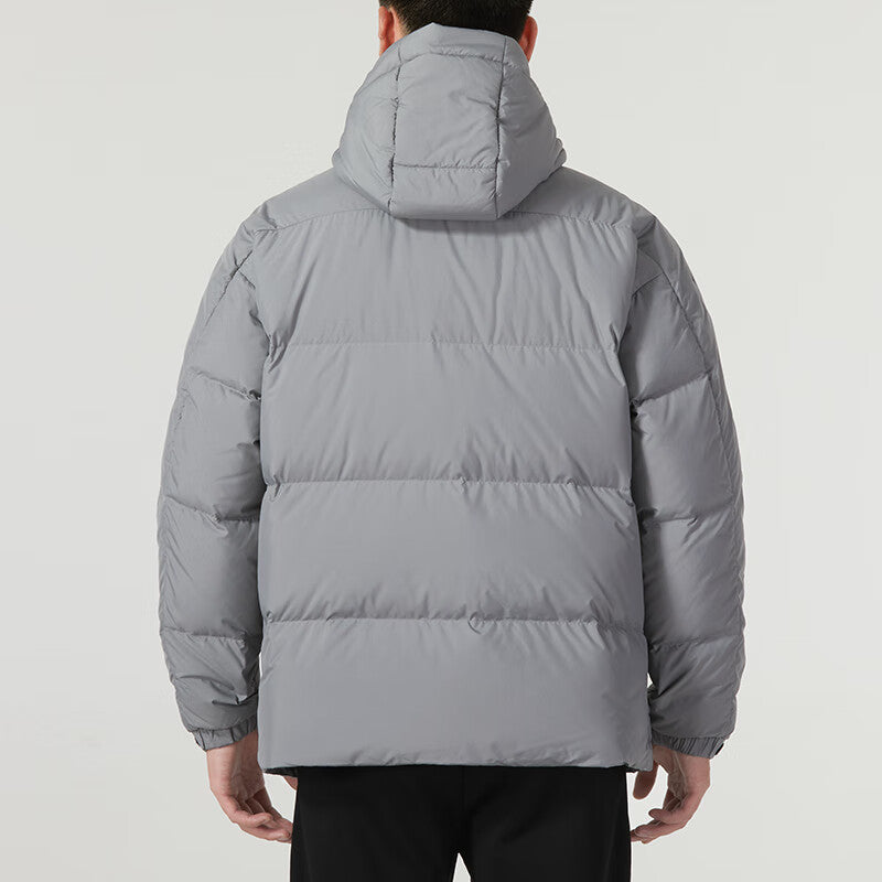 adidas 3-Stripe Puff Down Coat 'Gray Black' IT8733