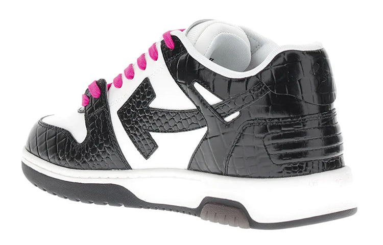 Off-White Out Of Office Low-Top Sneaker 'Black White Purple' OMIA189S23LEA0060110