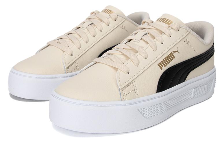 (WMNS) PUMA Platform Sneakers 'Beige Black' 390758-08