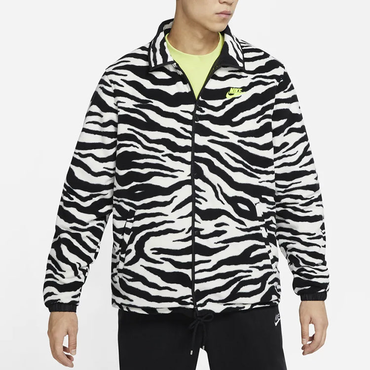 Nike Sportswear Coaches Reversible Fleece Jacket Men Black CV7121-010