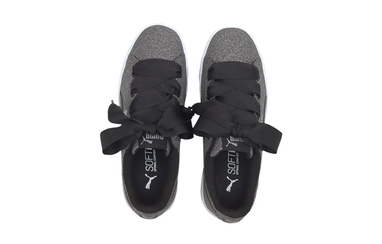 PUMA Vikky V2 Ribbon Glitz Low-Top Board Shoes K Grey/Silver 370633-01
