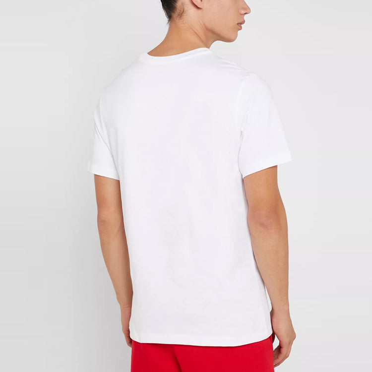 Men's Nike Alphabet Pattern Printing Short Sleeve White T-Shirt AR5077-100