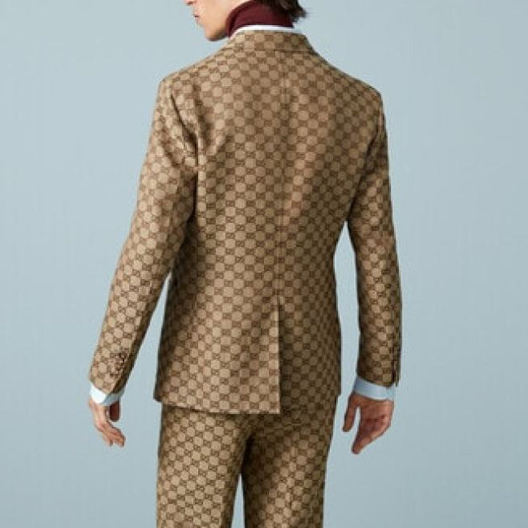 Gucci GG Supreme Linen Formal Jacket 'Beige Ebony' 742607-ZAM7G-2580