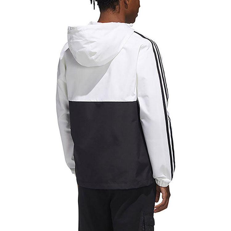 adidas neo Windproof Casual Sports Hooded Jacket White GJ8951