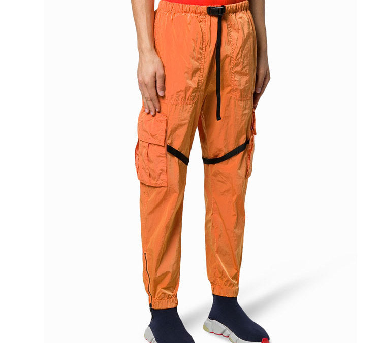 Off-White Nylon Street Style Plain Logo Cargo Pants OMCF004F19F010201901